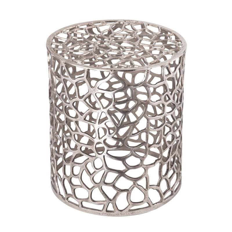 Evyl Frame End Table, Silver