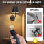 Rechargeable Wall Lights with Pleated Shades & Remote, Set of 2-1649762386