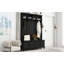 Arbre d'entrée de style moderne avec armoire de rangement et 2 grands tiroirs, banc de vestibule avec 5 crochets-186586910