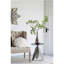 Table d'appoint 16,9 x 16,9 x 19,7 feuilles, finition argent antique