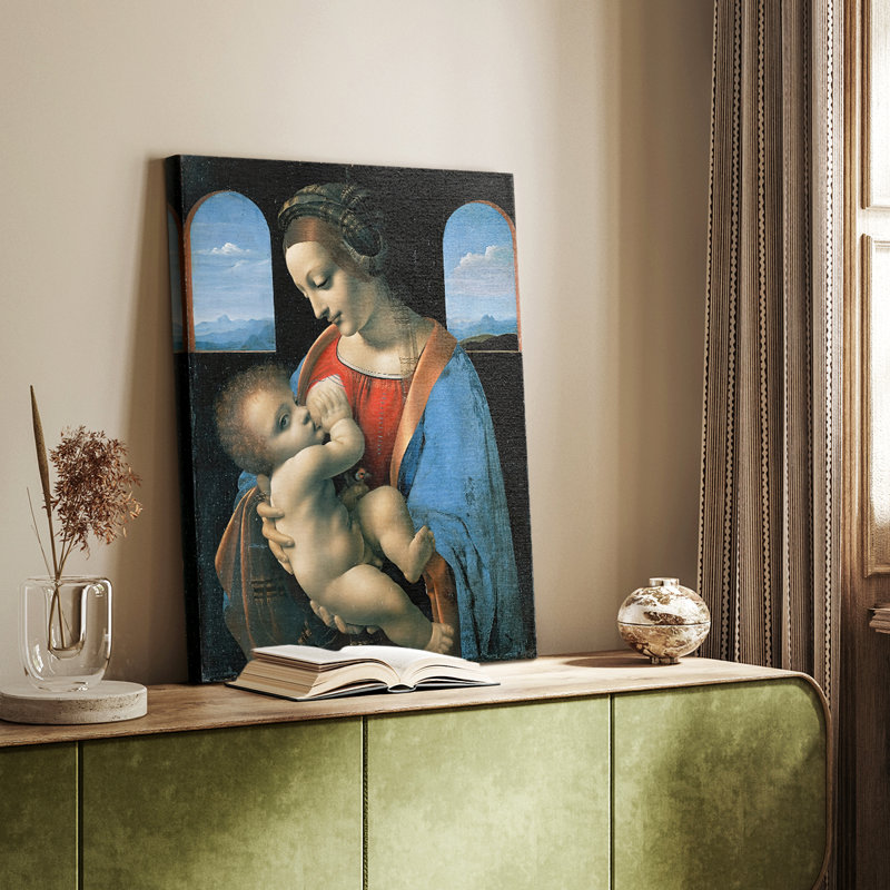 Madonna Litta - Toile tendue avec châssis par Leonardo Da Vinci, 12 x 18