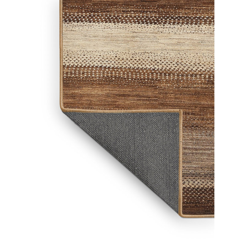 Tapis contemporain gris / crème, Rectangle 5 pi x 7 pi