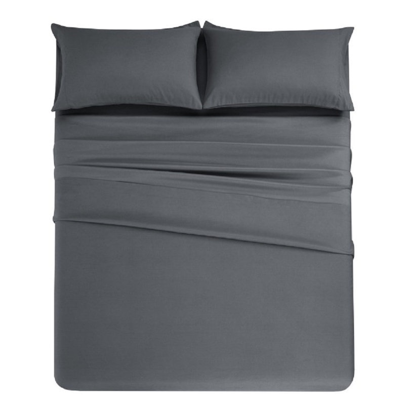 Ensemble de draps 4 pièces, Très grand, Noir