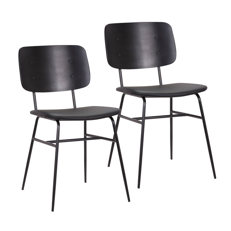 Chaise d'appoint en polyuréthane Arbela, Noir