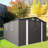 Large Grey Metal Outdoor Storage Shed With Double Door And Windows, Waterproof, For Grill Generator In Backyard Two Waterproof Tool Backyard, Patio, Lawn, Poolside, Grey, Ideal Snow ,-118959979
