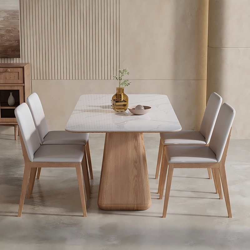 Table de salle à manger en frêne, H 29,53 po x L 47,24 po x l 31,5 po