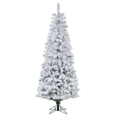 Pacific Flocked Pencil Pine Artificial Christmas Tree