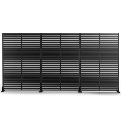 72" H x 47" W Metal Privacy Screen, Outdoor Privacy Screens - Decorative Outdoor Divider with Stand, Outdoor privacy Panels for Balcony & Patio by UFURYRIDE