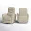 Fauteuil inclinable manuel pivotant en cuir véritable l 30 po Akeelah-98175036