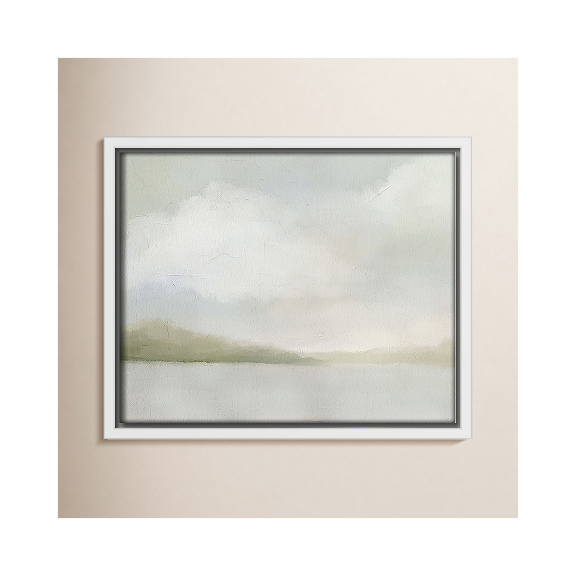 A Tranquil Morning, White, 9.5" H x 11.5" W