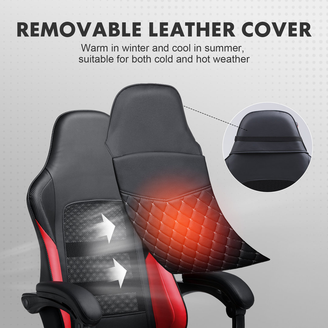 GTPLAYER GAMING CHAIR Adjustable Reclining Ergonomic Faux Leather Swiveling PC & Racing Game Chair