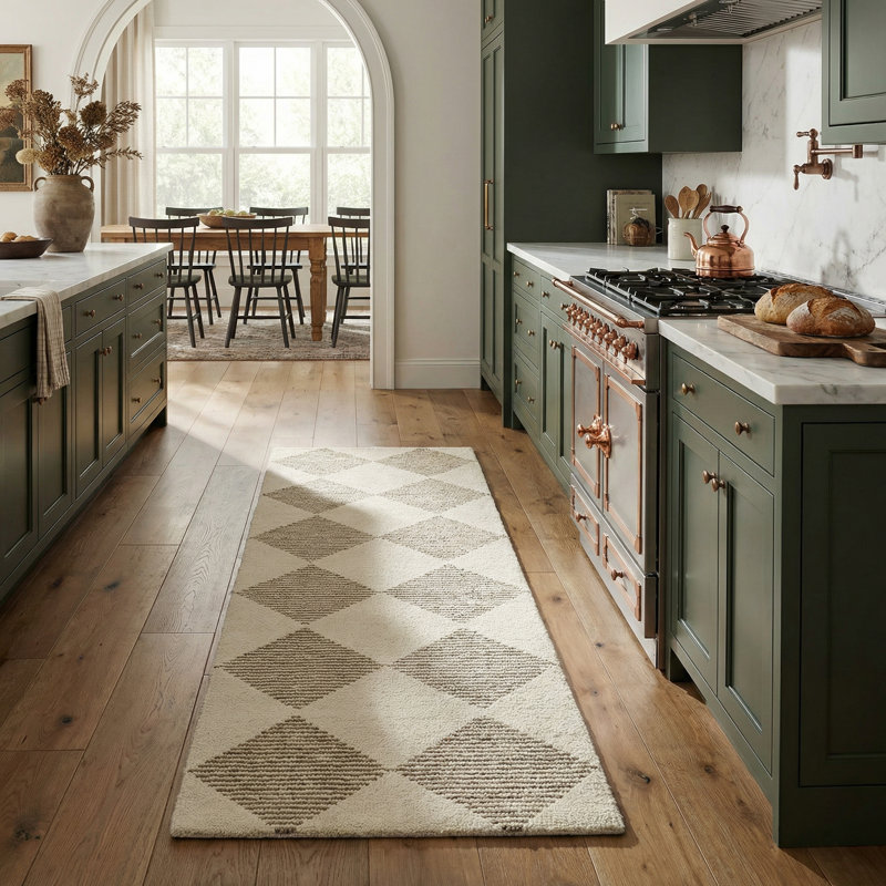 Rug Branch Sepia 3' X 10' (2'7'' X 10') Beige/Brown Geometric Indoor Runner Rug, Contemporary, Medium Pile, Stain-Resistant Hallway Carpet - Entryway