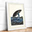 Whale Rising Coastal - Framed Print-1593300794-1593300795
