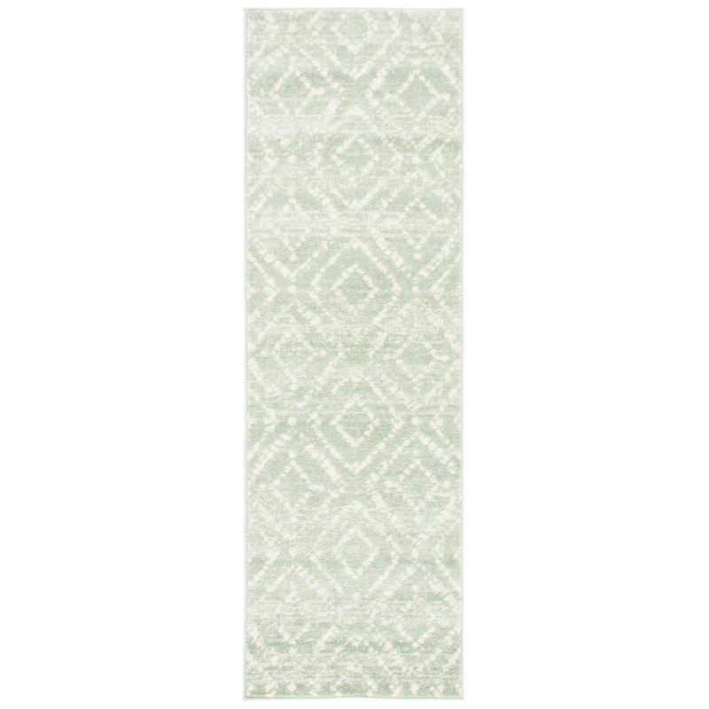 Adirondack Area Rug In Green / Ivory, Runner 76 cm x 183 cm