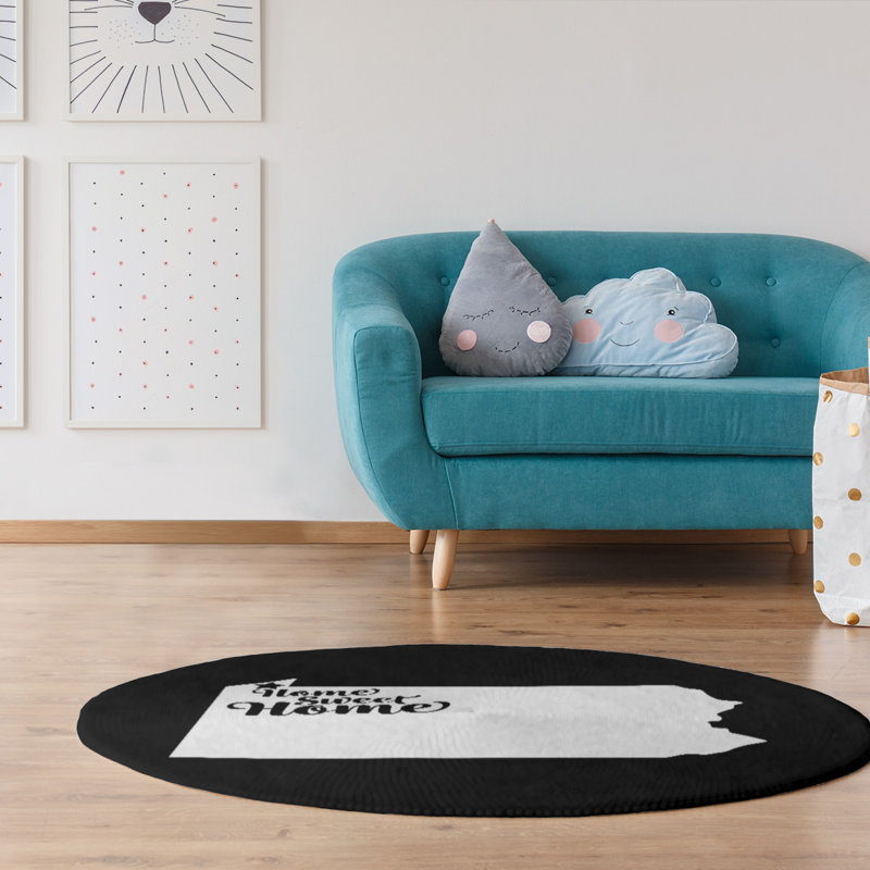 Tapis en poly-chenille erie à la maison, Rond 5 pi