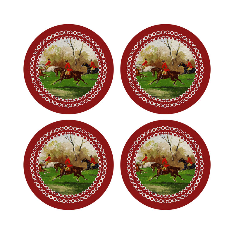 English Hunting Placemat, Red