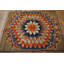 Antique American Hooked Small Scatter Size Wool & Cotton Multicolor Rug