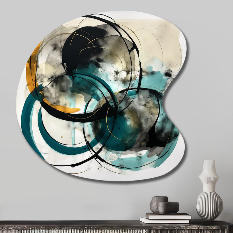 «Green», gris, minimalisme, fluidité - abstrait minimaliste, art mural en métal asymétrique, H 27 po x l 27 po