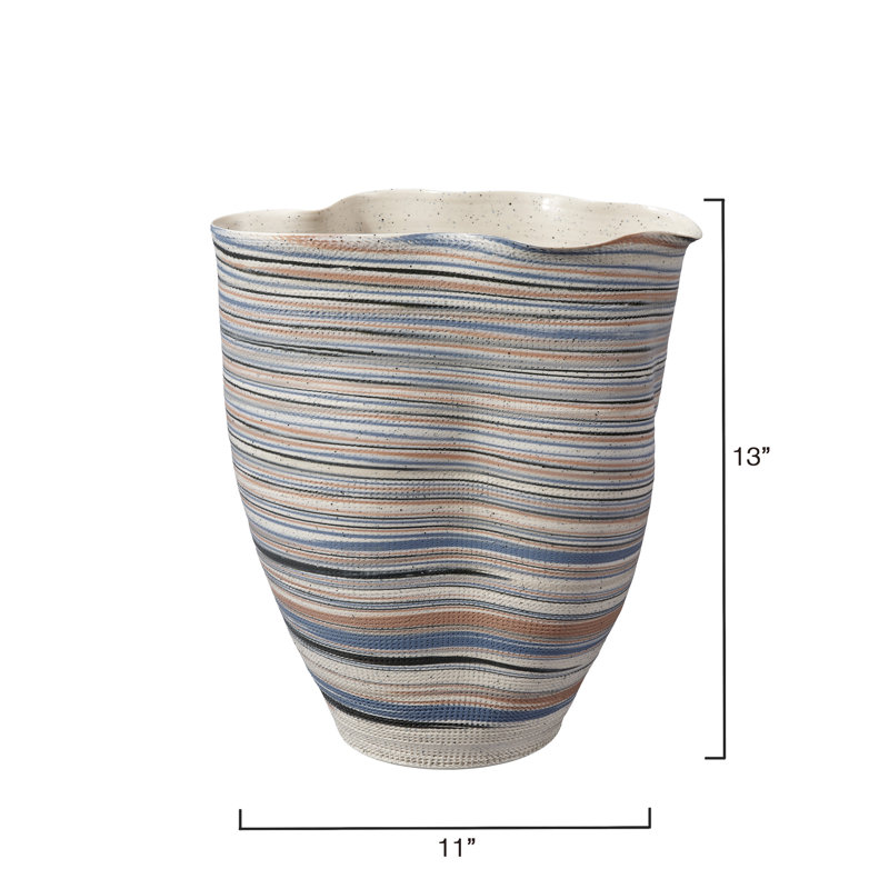 Undulation Handcrafted Ceramic Table Vase