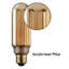 Dimmable 3.5W LED T14 Tubular Edison Bulb, E26 Base, UL Listed, Amber Glass, 2000K Soft Warm