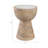 Mango Wood and Marble Accent Table - Modern Sculptural Side Table-756739157-756739145