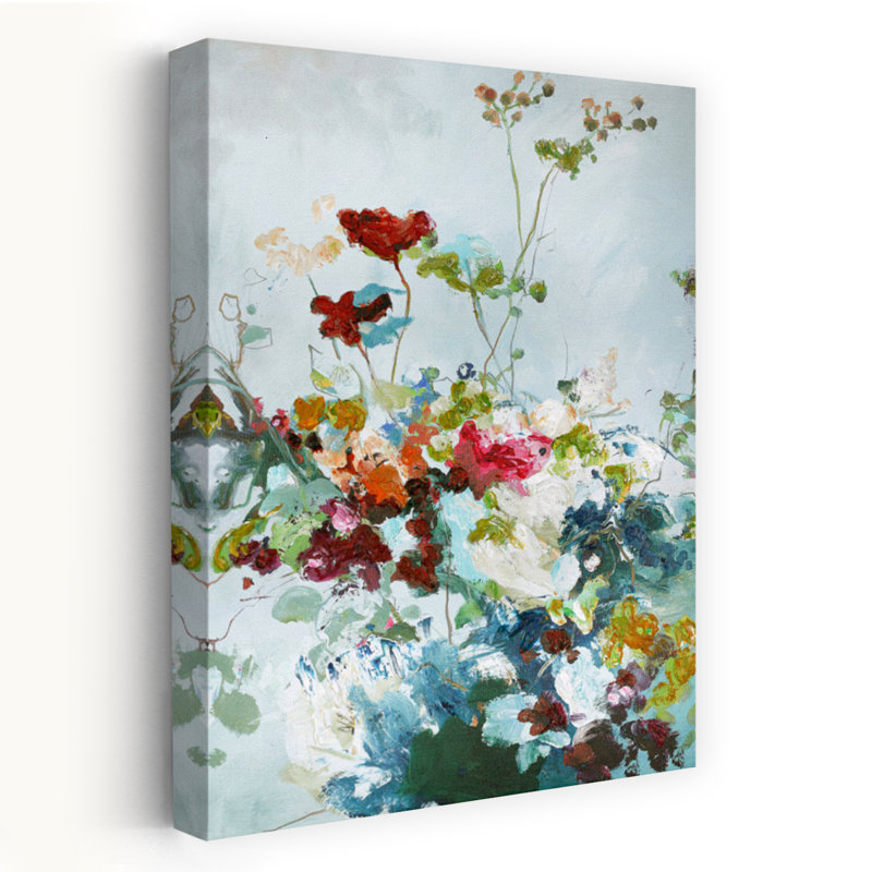 Art abstrait floral abstrait 1, H 24 po x l 16 po