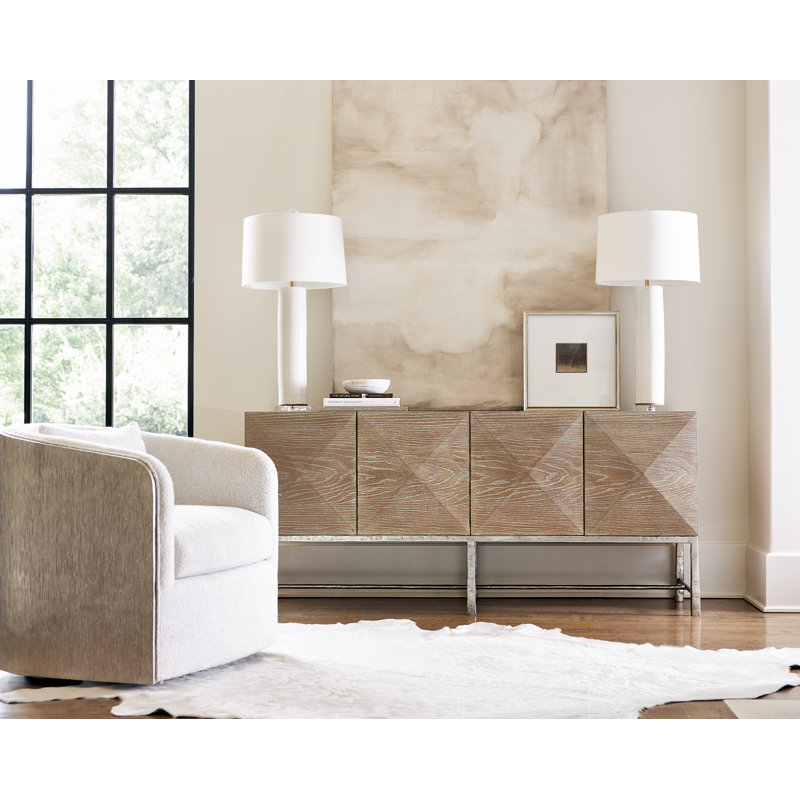 Eliot Upholstered Swivel Barrel Chair, Cream Boucle 1146-002