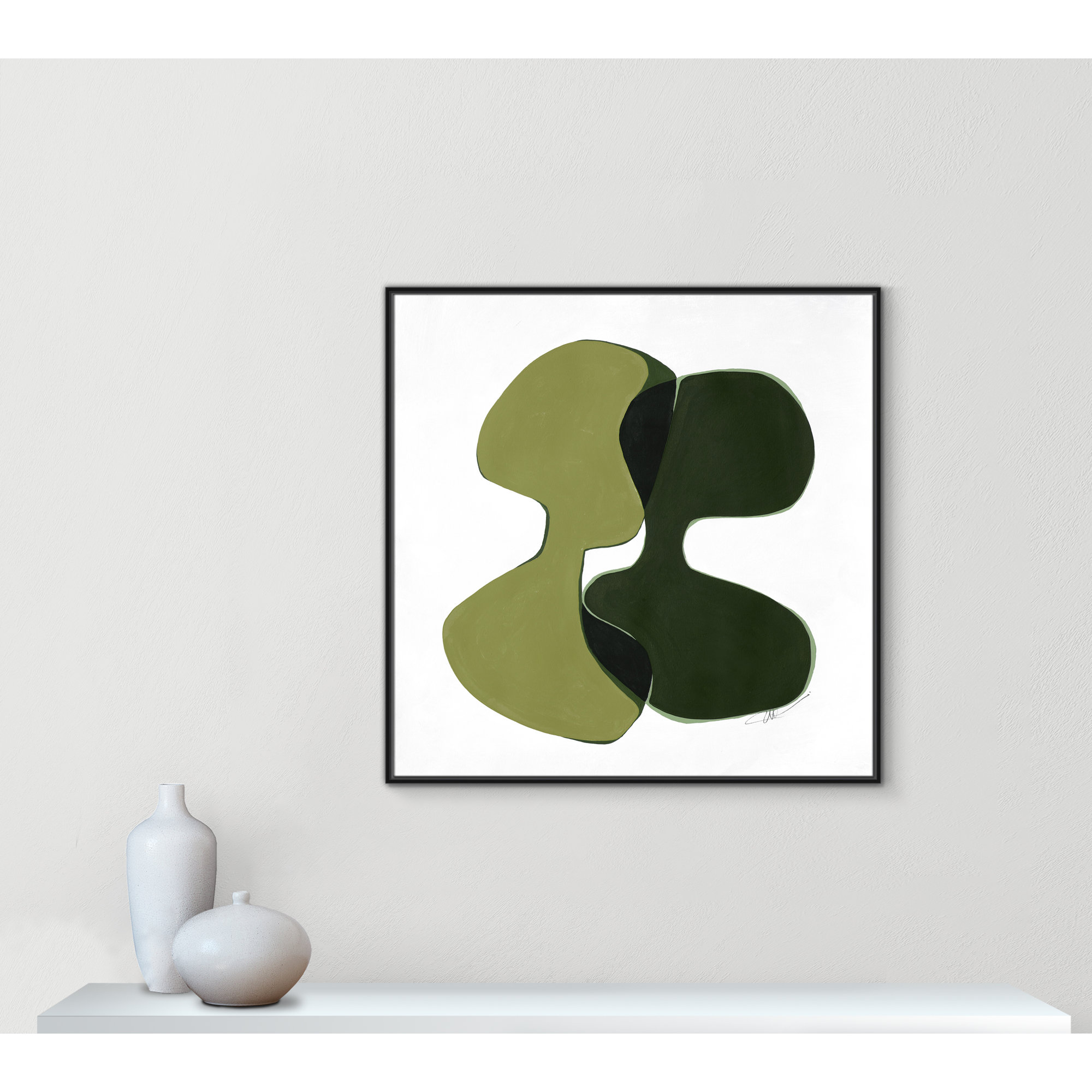 Unity I Print by , 41.5" H x 41.5" W, Black