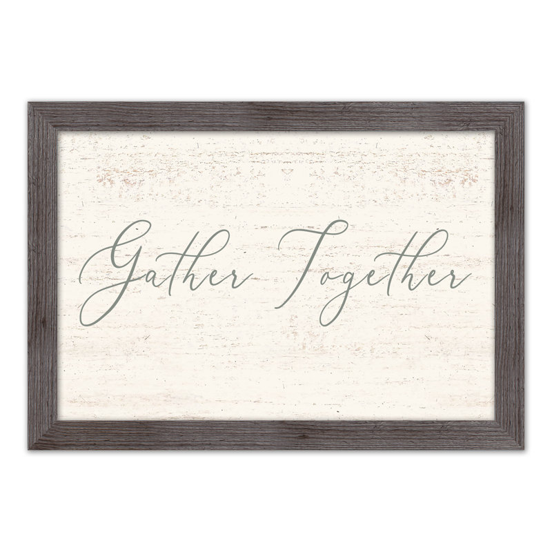 «Gather Together», reproduction encadrée, H 20 po x l 30 po x P 0,75 po
