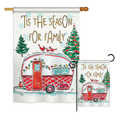 Ensemble de drapeaux en polyester 40 x 28 po Season for Family Winter Impressions