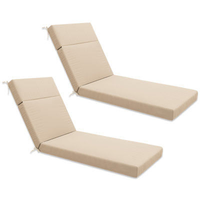 2-Piece Outdoor Chaise Lounge Chair Cushion, 80"X26"X4" by Hokku Designs