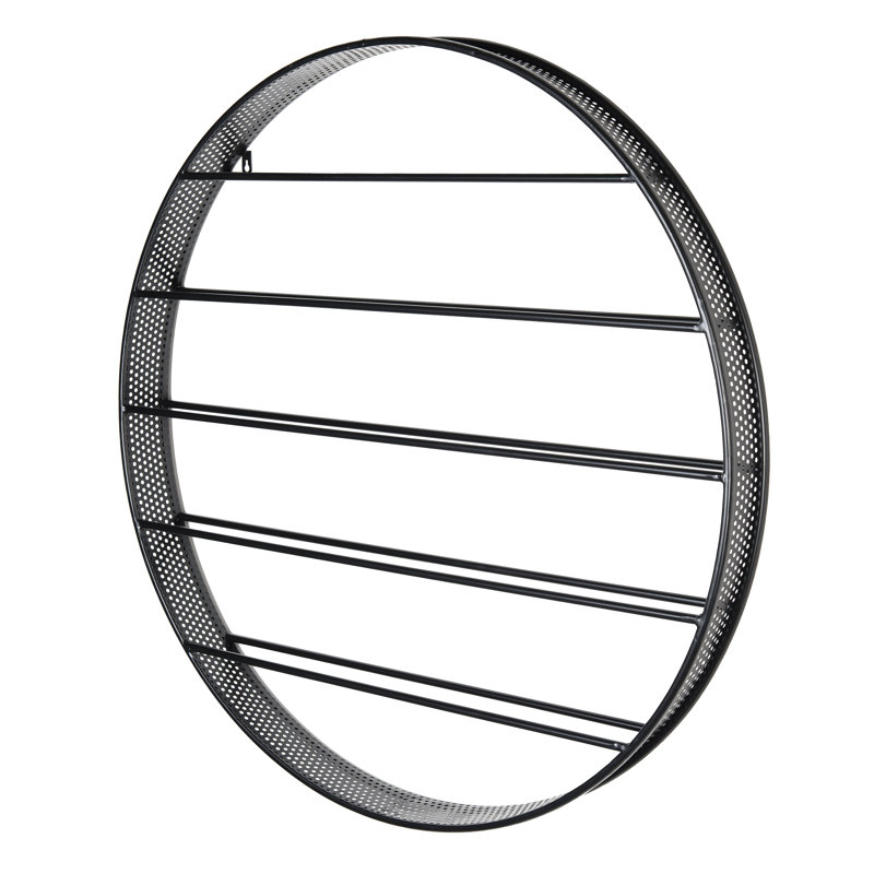 Cyprian Wall Mounted Wine Bottle Rack in Black