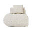Fauteuil rond sans accoudoirs vanille Dannita