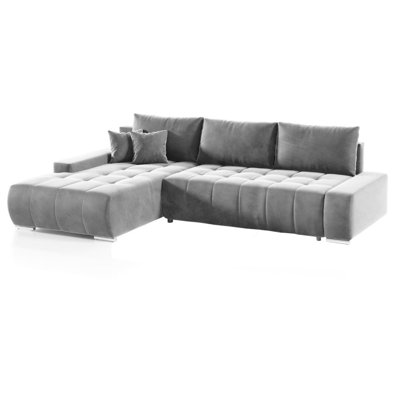 Asaan 3 Seater Velvet Sofa & Chaise