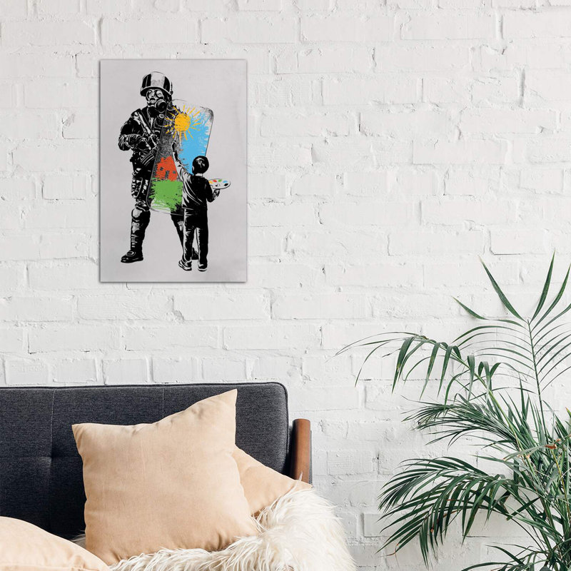 «Turmoil Paint» par Rob Dobi - reproduction, Toile tendue, H 26 po x l 40 po x 1,5 po