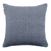 Chambray Christmas Lumbar Pillow Embroidered Peace - Woodwaves