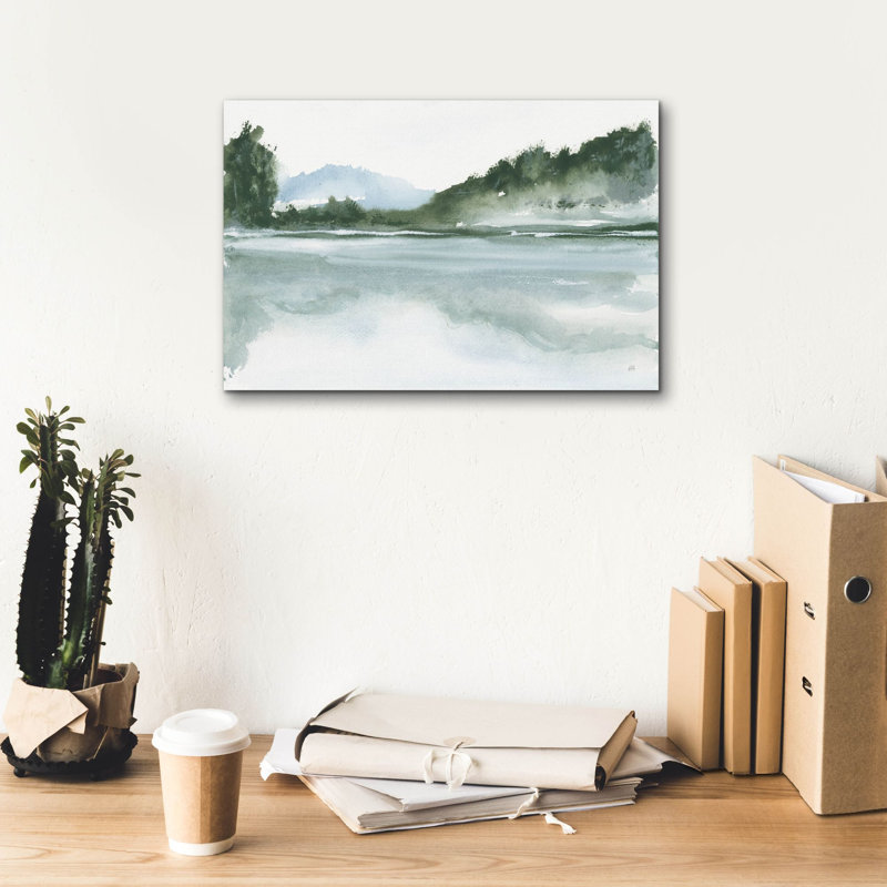 «Mountain Lake» par Chris Paschke, art mural sur toile, H 12 po x l 18 po x P 0,75 po