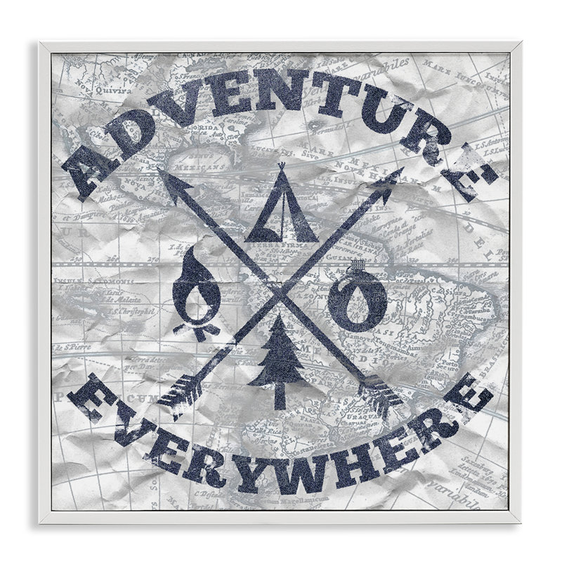 «Adventure Everywhere», estampe numérique encadrée par Elizabeth Medley, Estampe numérique encadrée blanc bord de mer
