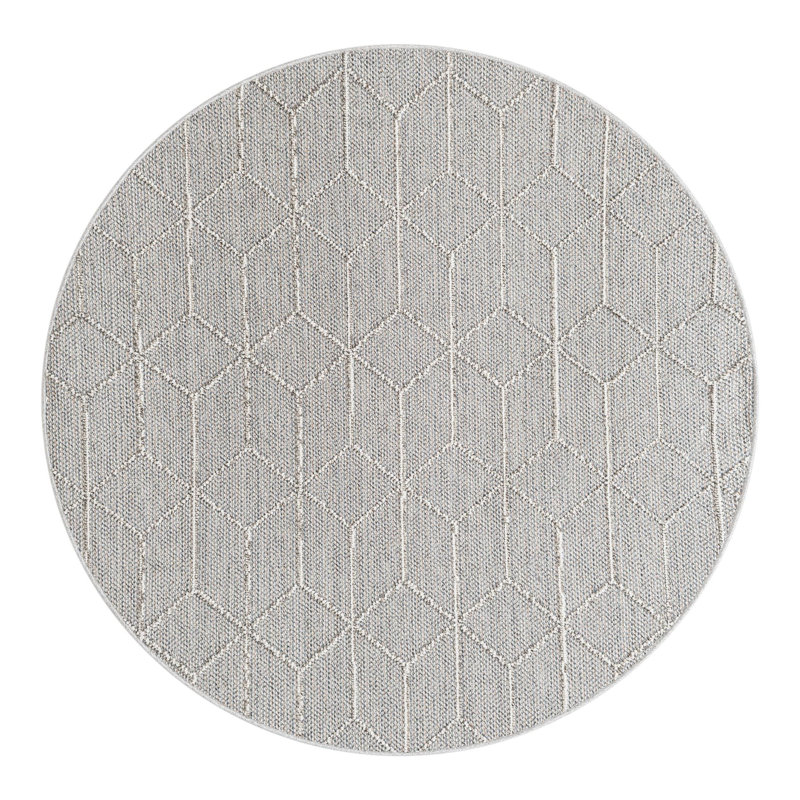 Tapis d'extérieur à treillis, Rond 5 pi 3 po