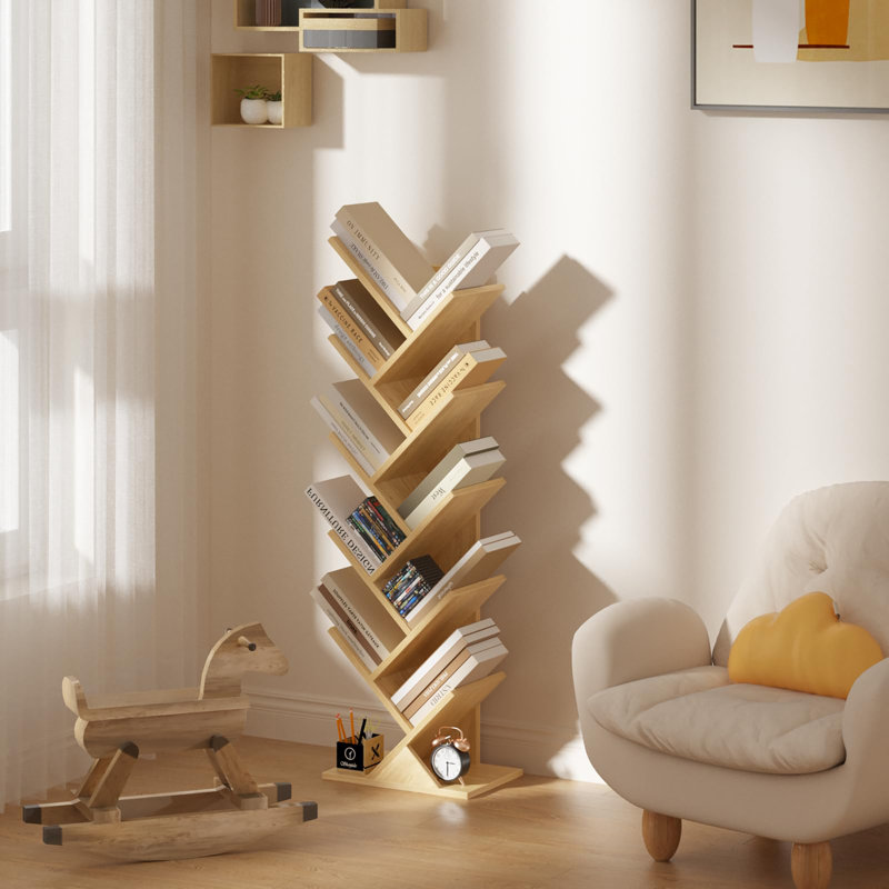 Étagère à livres 10 niveaux, Naturel