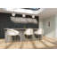 Hampton Hampton Tabouret de bar moderne, similicuir blanc avec structure en acier doré-1949793118-1949793112