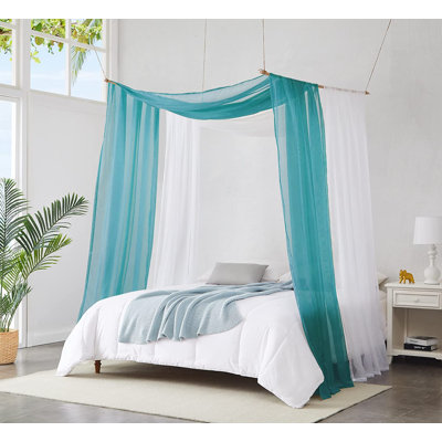 2 Bed Canopy Curtains Bundle. Canopy Bed Curtains Available in Sizes and Many Colors