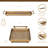 Syla Black Metal Tray with Wicker Wrapped Handles-467806812