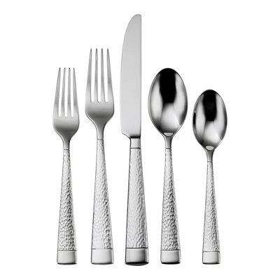  Sambre 65-Piece Dishwasher Safe Flatware Set, Service for 12, Silver