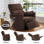 Fauteuil inclinable électrique berçant / 4 points de massage / USB et charge de type C, 2 coussins-715157613
