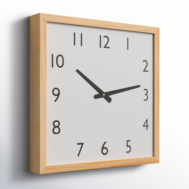 Apia 15.75'' Solid + Manufactured Wood Wall Clock