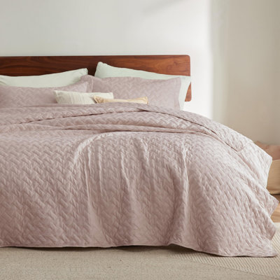 Couvre-lits légers avec motif de tissage de panier Quilts, ensemble de literie à courtepointe douce, couvre-lit Hazel