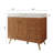 36" Freestanding Bathroom Vanity With Faux Marble Top, Ceramic Sink, 5 Drawers & Stainless Steel Legs-1844875870-1844875869