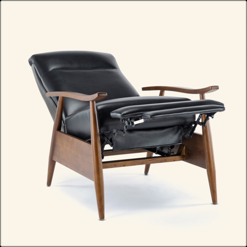 Fauteuil inclinable à accoudoirs en bois