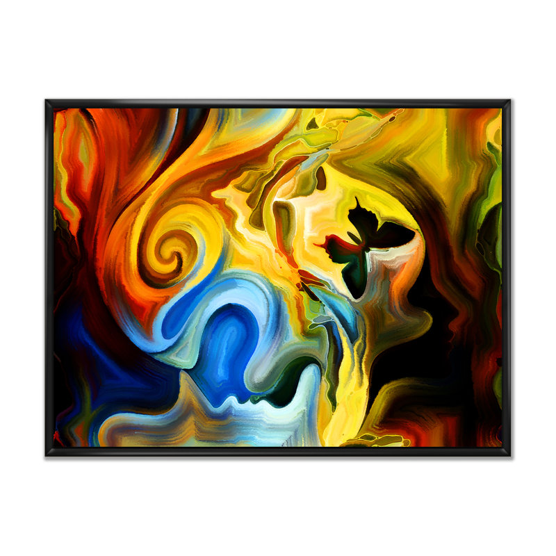 Voyage to Inner - Reproduction sur toile avec cadre flottant, Cadre noir, H 8 po x l 12 po x P 1 po